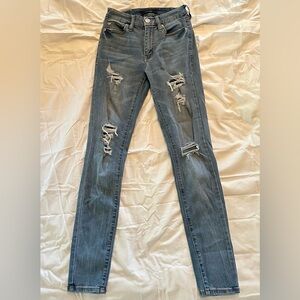 American Eagle HIGH RISE (00) BLUE CURVY JEGGINGS